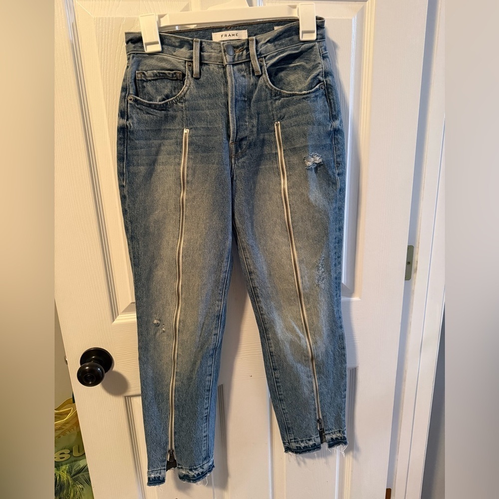 Frame Women’s Distressed Blue Jeans Size 24